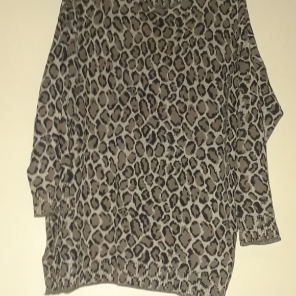 Vtg leopard print sweater dress - Picture 3 of 5
